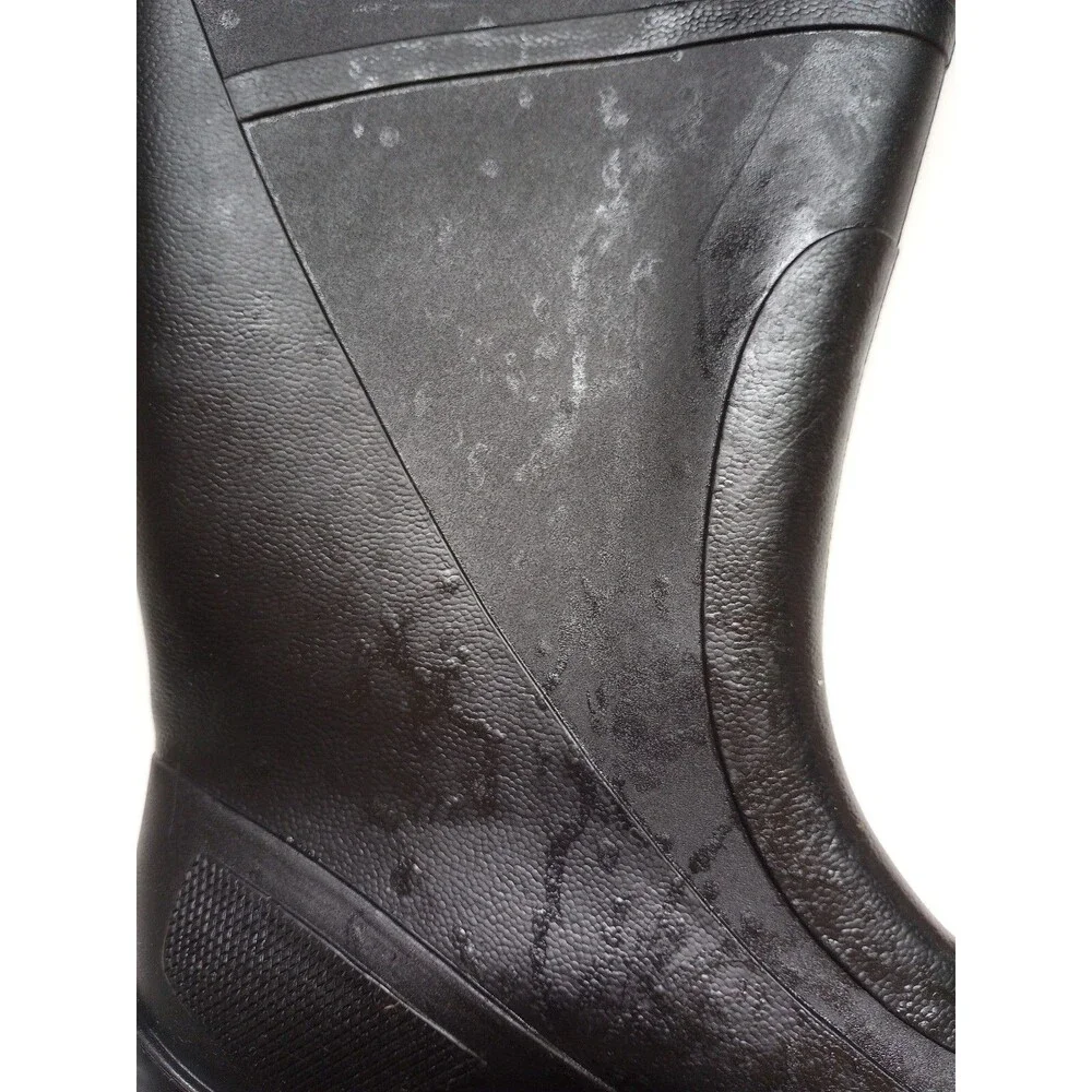 Bata Men's Size 14 Black Rubber Steel Shank Rain Boots for Work Fishing Hunting
